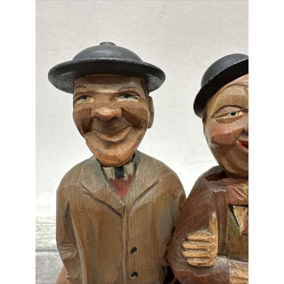 Vintage ANRI Italy Carved Wood Music Box Bar Set Corkscrew Bottle Opener {L} - Picture 4 of 16